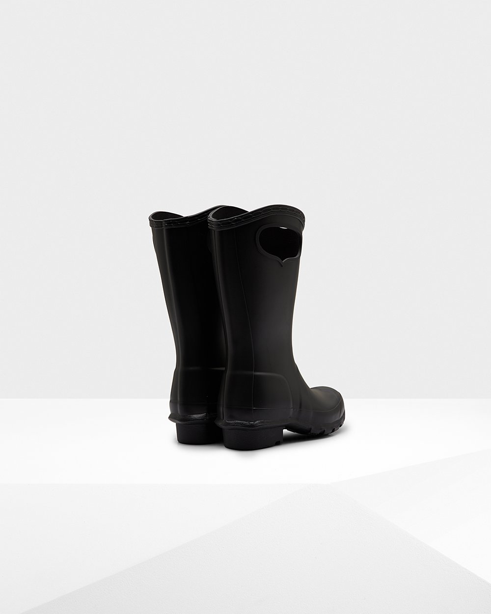 Bottes de Pluie Hunter Original Grab Handle Enfant Noir WUOHINB-43